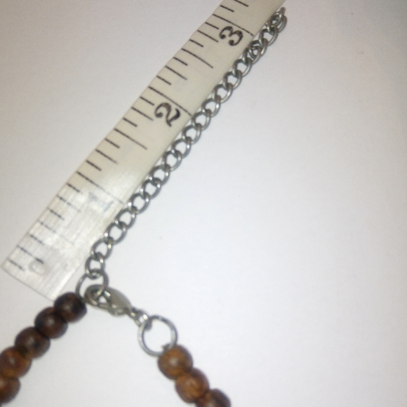 Wood Bead Multilayered Necklace - Picture 4 of 7